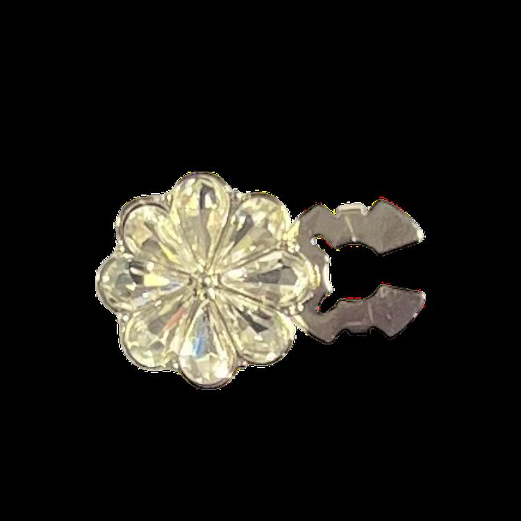 Lekker klar blomst. glassperler og sølv